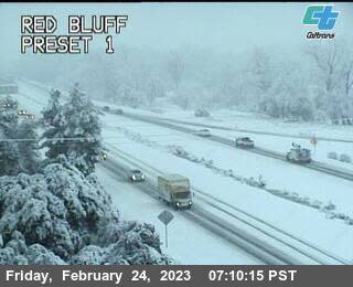 Interstate 5 in Red Bluff on Friday morning, Feb. 24, 2023.