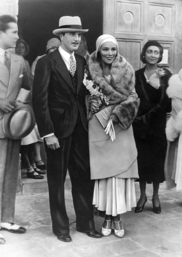 1930: Dolores del Río and Cedric Gibbons