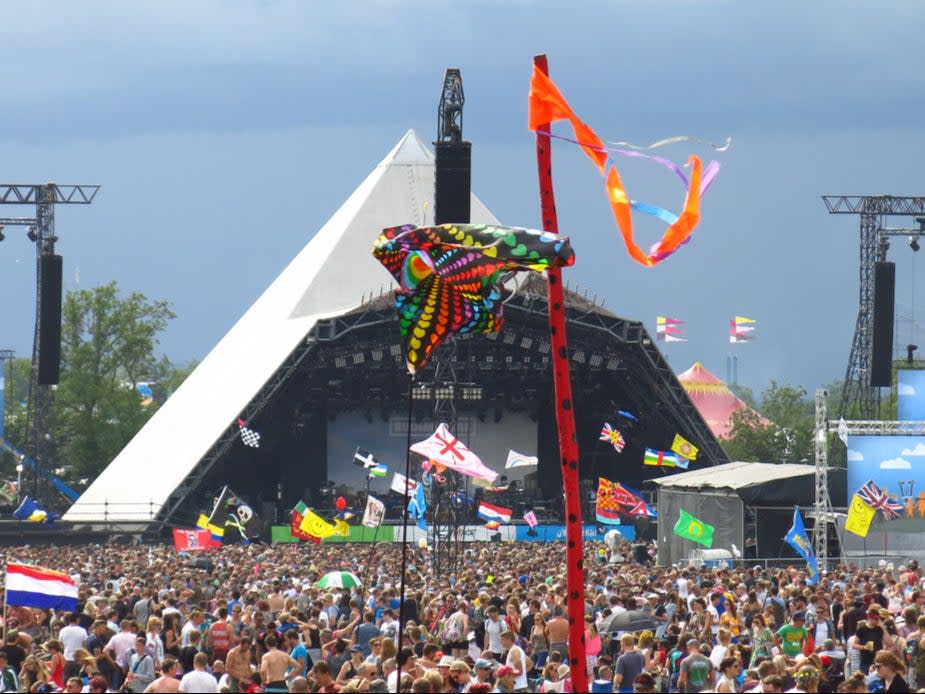 Glastonbury Festival music festival Pyramid Stage crowds  (Getty Images)