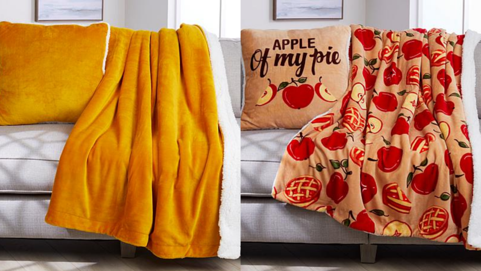 Best cozy gifts from HSN: Warm & Cozy Harvest Throw and Pillow Set