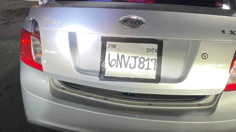 Suspect Makes A Questionable Fake License Plate