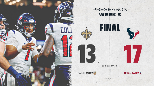 What Time Is the NFL Game Tonight? Texans vs. Saints Close Out Preseason  Week 3