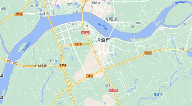 廣東清遠地區曾發生案例。（圖／翻攝自Google 地圖）