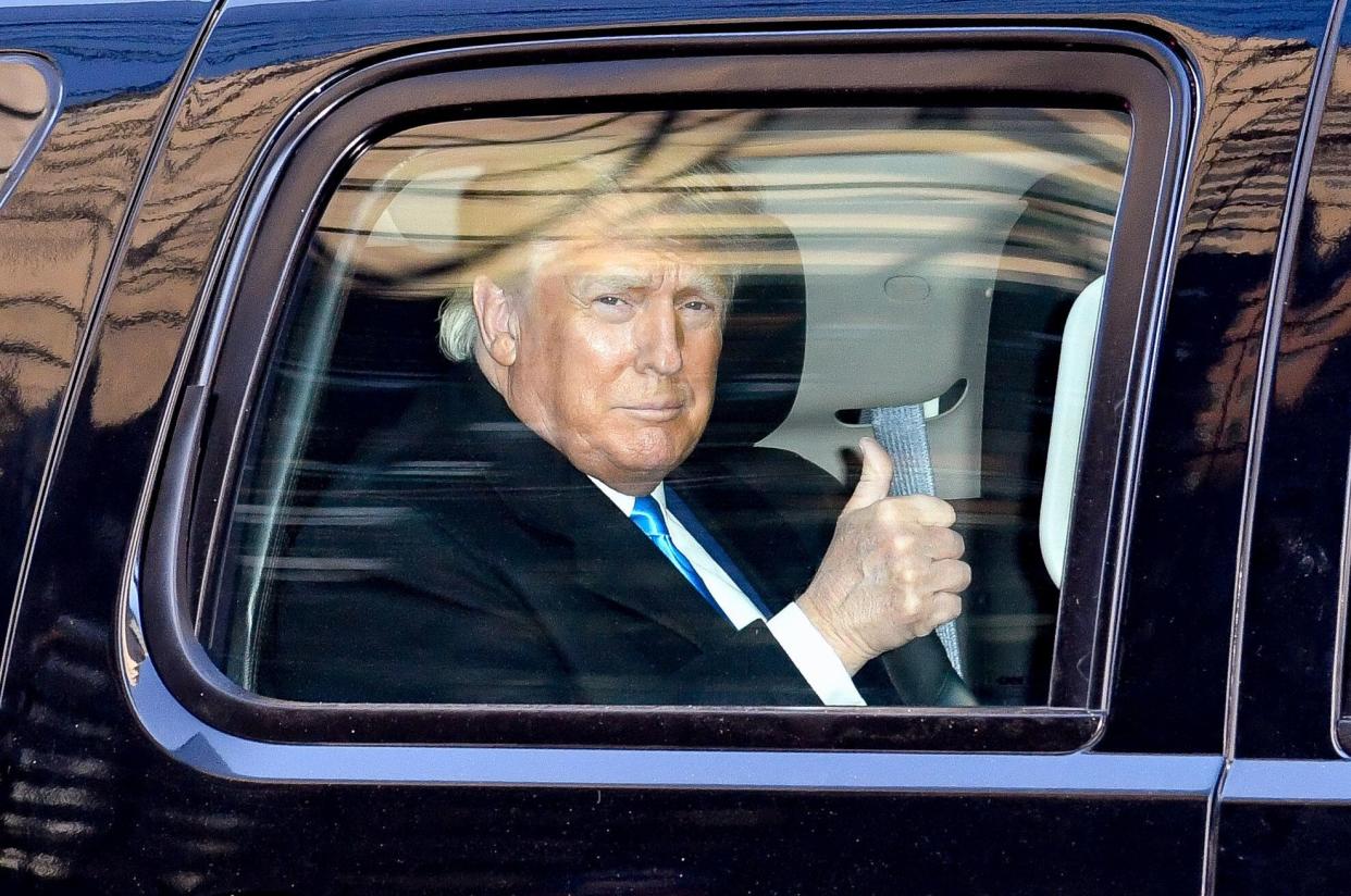 Former President Donald Trump, seen here on March 9, reportedly criticized Sen. Mitch McConnell and fellow Republicans in a speech Saturday night.  (Photo: James Devaney via Getty Images)