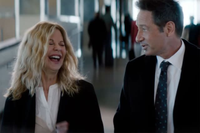 <p>Bleecker Street </p> Meg Ryan stars alongside David Duchovny in 'What Happens Later,' now set to premiere Nov. 3.