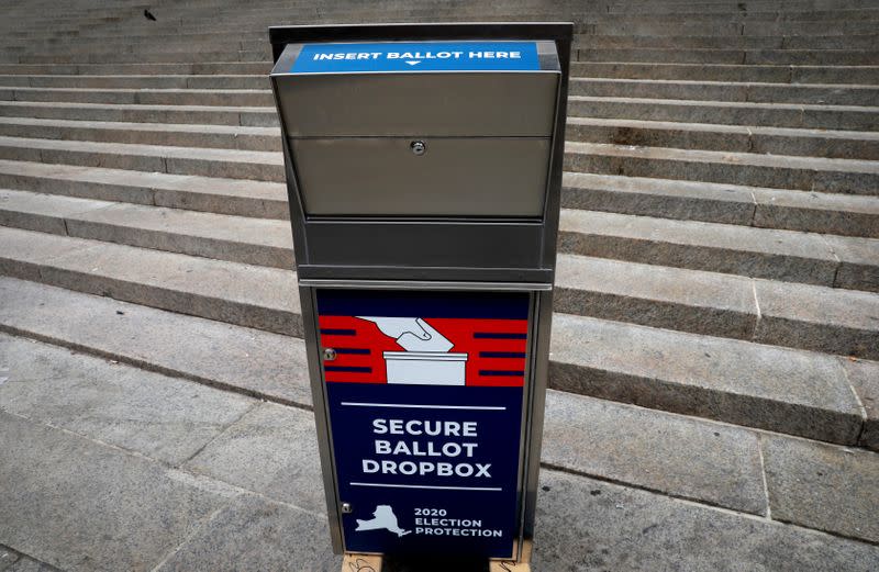 New York State and City legislators rally for legislation to allow absentee ballot drop box locations across the state in New York