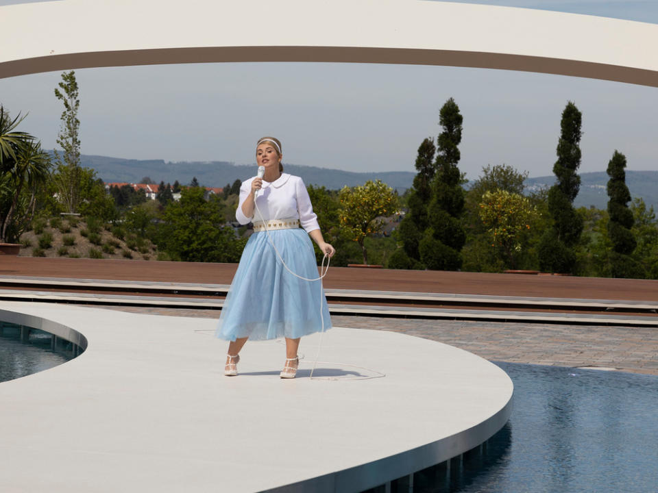 Maite Kelly bei ihrem Auftritt im "ZDF-Fernsehgarten". (Bild: ZDF/Jana Kay)