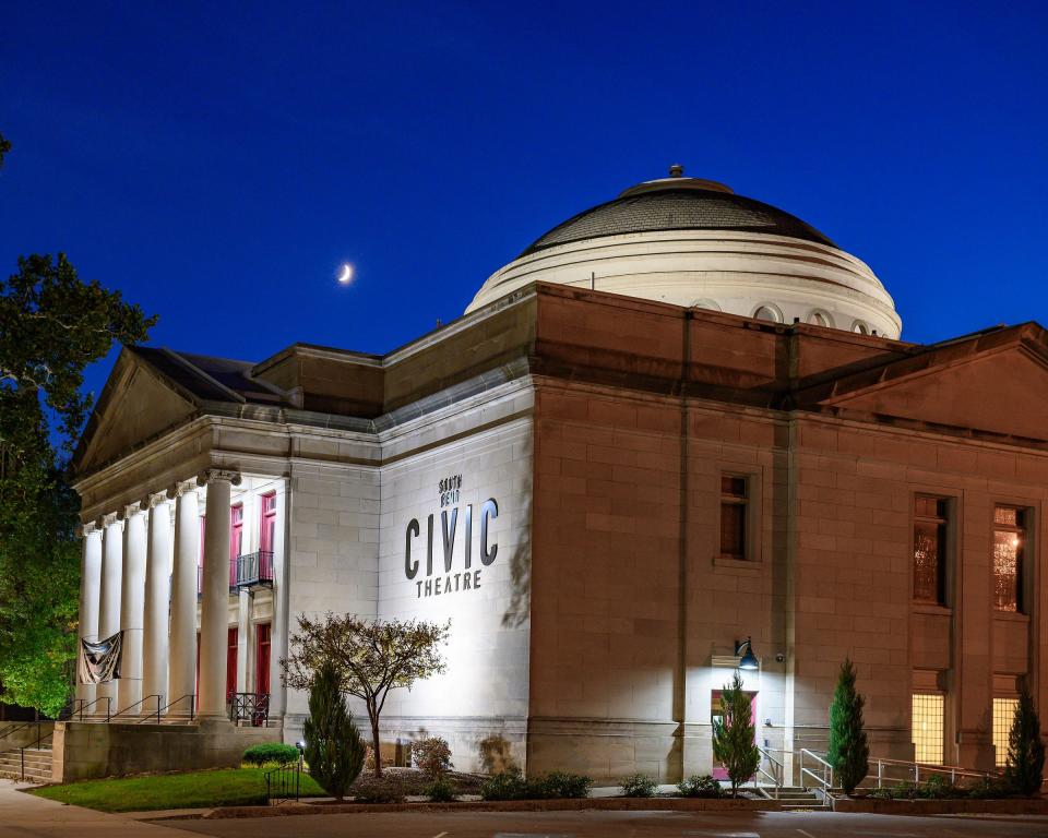 The exterior of the South Bend Civic Theater Monday, Nov. 8, 2021, in South Bend.