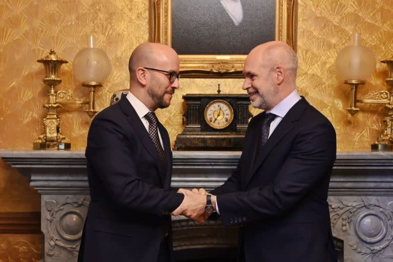 Larreta con Juan González, asesor principal de la Casa Blanca