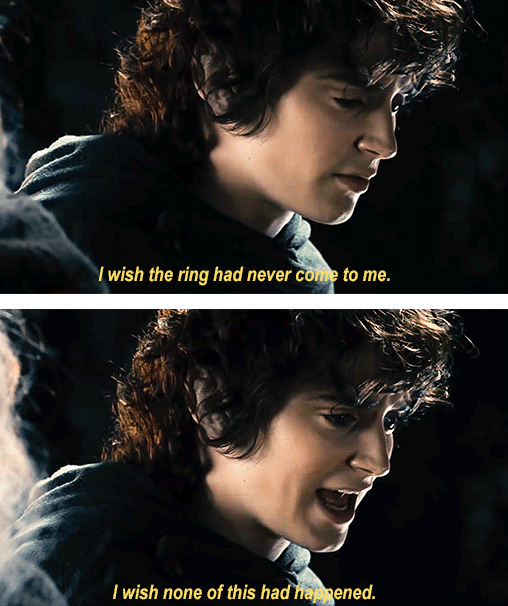 Frodo from the "Lord of the Rings" movies