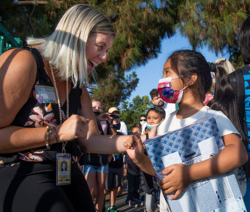 Elementary students return to class