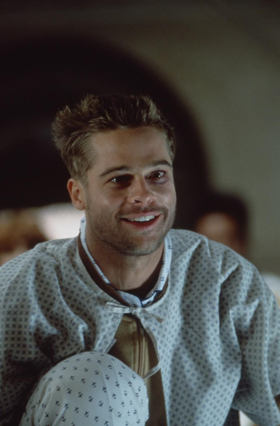 Brad in a hospital gown in the film