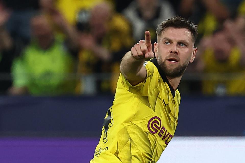 On target: Niclas Fullkrug fired Borussia Dortmund to victory over PSG (AFP via Getty Images)
