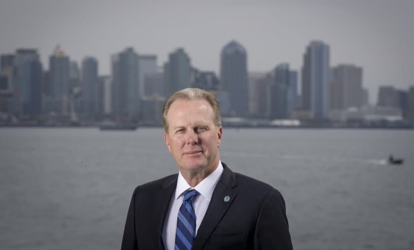 SAN DIEGO, CALIF. -- WEDNESDAY, JANUARY 30, 2019: San Diego Mayor Kevin Faulconer is authoring many homebuilding proposals in San Diego, Calif., on Jan. 30, 2019. Big cities like San Diego in California that are proposing new ways to speed homebuilding. (Allen J. Schaben / Los Angeles Times)