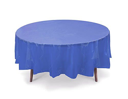 Round Plastic Table Cover, 12-Pack