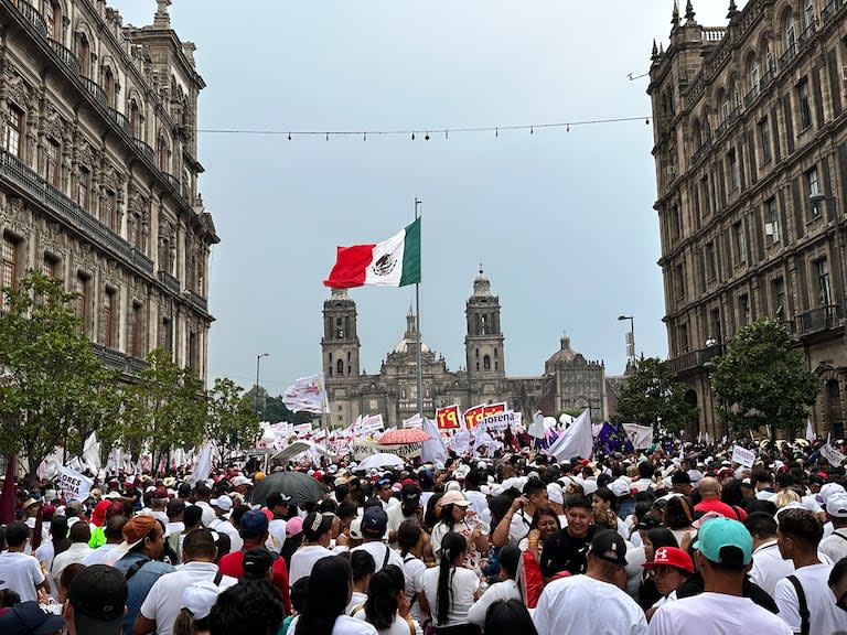 La movilización en el Zócalo para el cierre de campaña de Claudia Sheinbaum