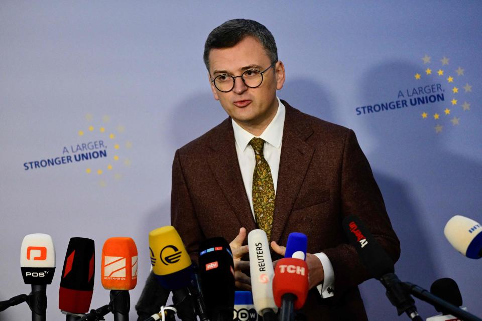 Ukrainian Foreign Minister Dmytro Kuleba urged the EU to take a more agile approach (AFP via Getty Images)