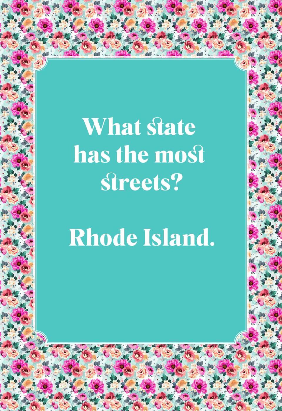 What state has the most streets?