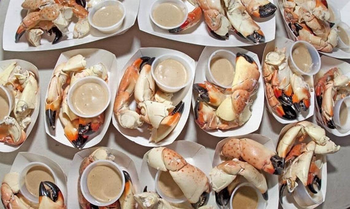 Stone crabs are shrimp are just some of the things you’ll find at the Original Marathon Seafood Festival.