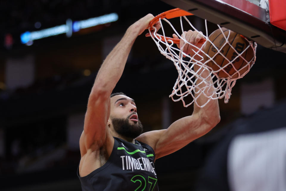 Rudy Gobert's fantasy stock is on the rise after being reunited with Mike Conley. (Photo by Carmen Mandato/Getty Images)