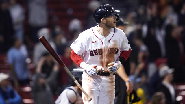 Jonny Gomes caught Trevor Story's first Red Sox grand slam on