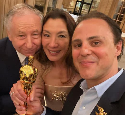 <p>Felipe Massa/Instagram</p> Michelle Yeoh wedding to Jean Todt