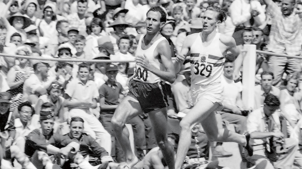 John Landy and Roger Bannister were the first two athletes to ever run a four minute mile, and raced head to head at the 1954 Empire Games in Vancouver (Photo by Mark Kauffman/Sports Illustrated via Getty Images) 