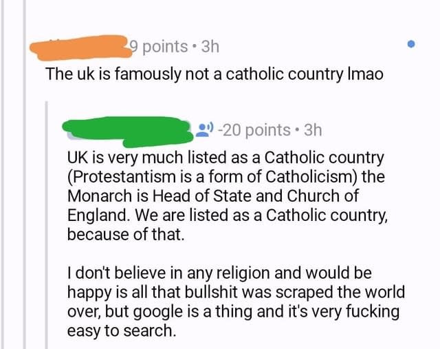 the uk is famously not a catholic country