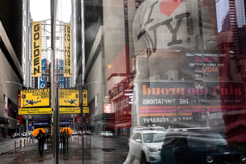 FILE PHOTO: Opening of Broadway vaccination site, in New York City