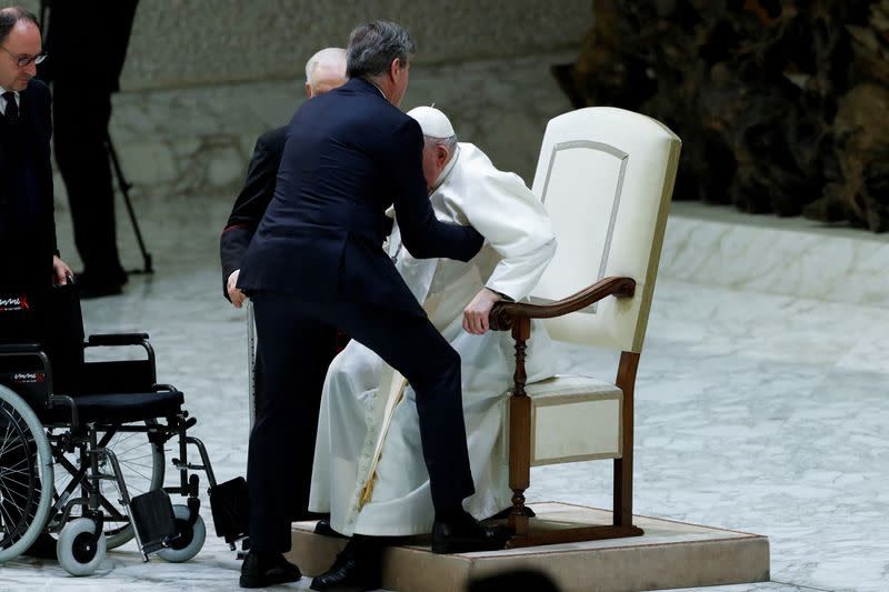 FILE PHOTO: Pope Francis holds weekly general audience in Vatican