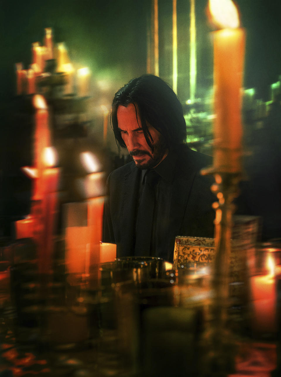 This image released by Lionsgate shows Keanu Reeves as John Wick in a scene from "John Wick 4." (Murray Close/Lionsgate via AP)