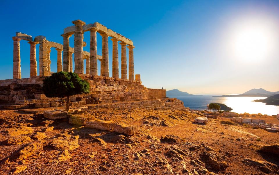 Cape Sounion Ruins of an ancient Greek temple - Getty