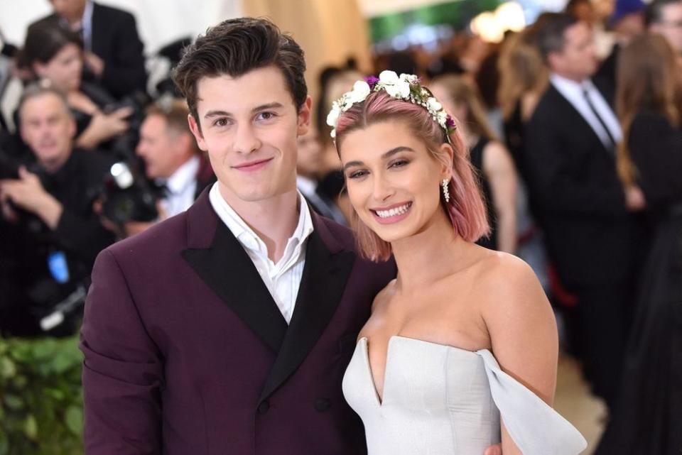 Shawn Mendes and Hailey Baldwin at the 2018 MET Gala in May.