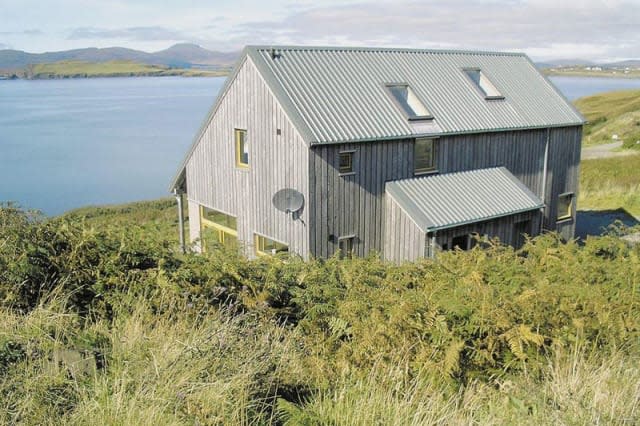 The Skye house overlooking the sea