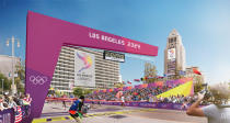 <p>Downtown Sports Park Rendering – City Hall. (Photo courtesy of LA2028) </p>