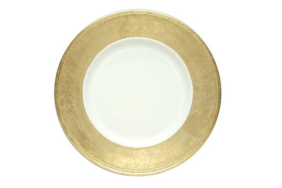 Gold Rim Charger Plates, Set of 4