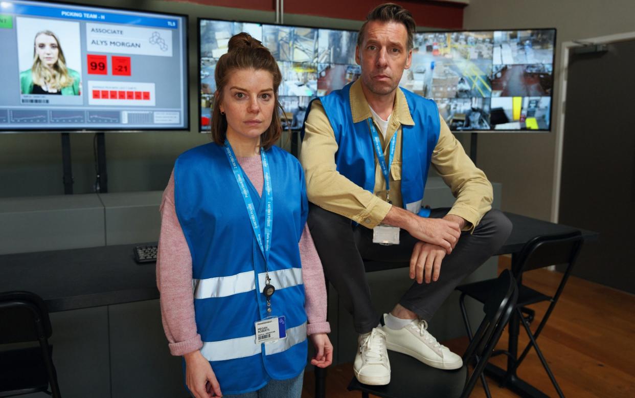 Aimee-Ffion Edwards and Craig Parkinson in Life and Death in the Warehouse - BBC/Simon Ridgway