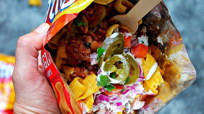 frito pie cheese chili bag