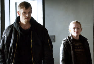 Joel Kinnaman and Mireille Enos | Photo Credits: Carole Segal/AMC