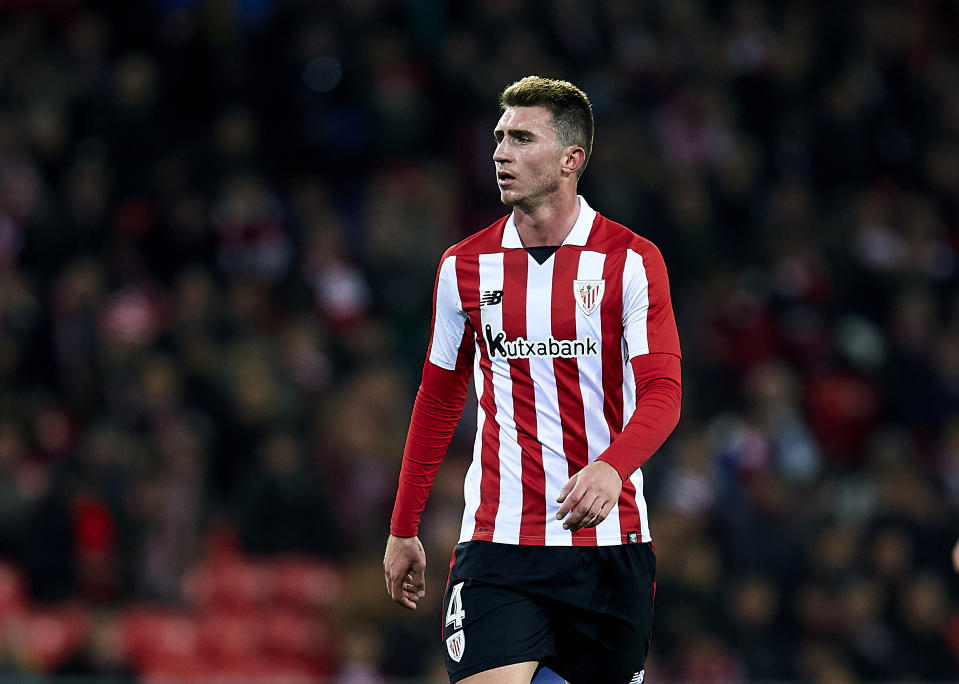 Aymeric Laporte playing for Athletic Bilbao. (Getty)