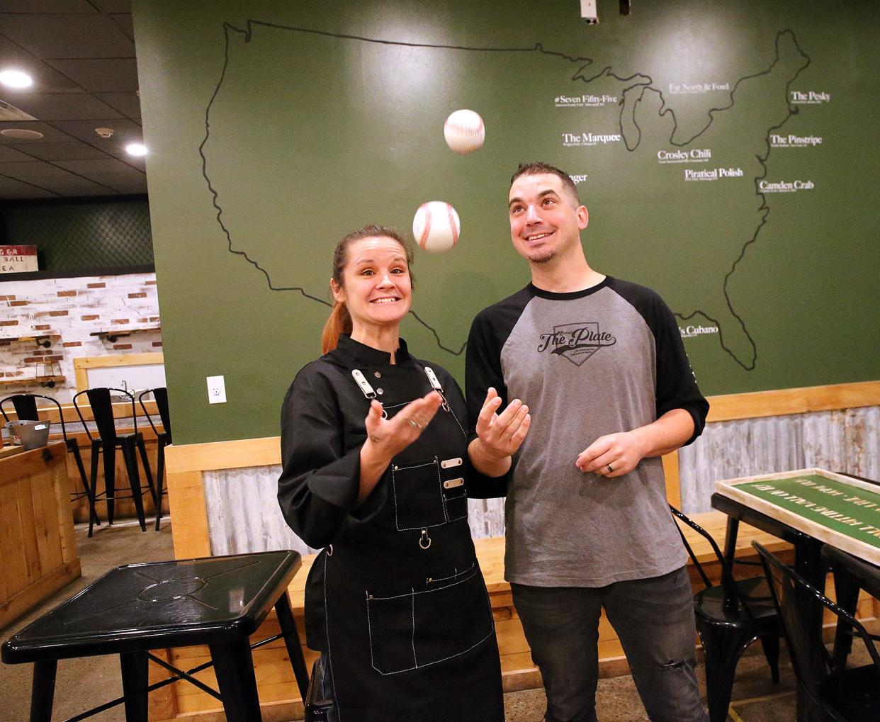 John and Martha Edwards bring baseball and food together at Behind the Plate on Islington Street in Portsmouth.