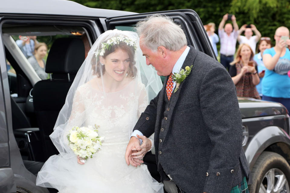 Rose Leslie and her father. (Photo: Getty Images)