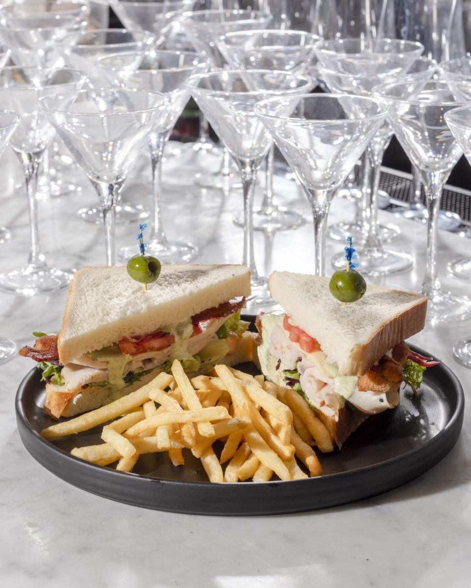 The "drippy" turkey sandwich offers a luncheon twist at Mercury Diner.