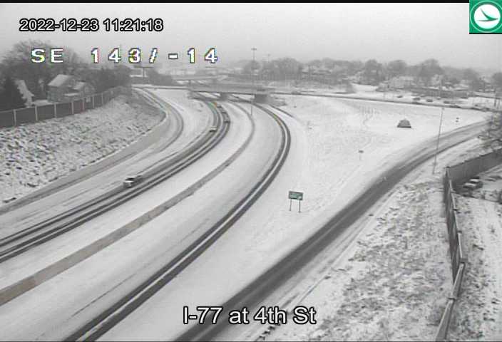 I-77 at Fourth Street in Canton at 11:20 a.m. Friday.