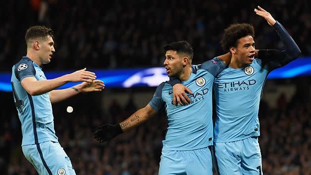 Sergio Aguero starred for Manchester City. Pic: Getty