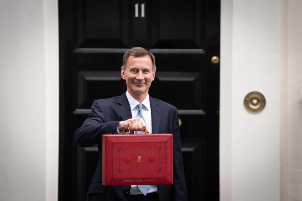 Jeremy Hunt ahead of his 2023 spring Budget (PA)