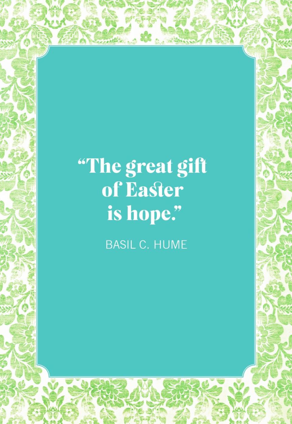 easter quotes basil c hume