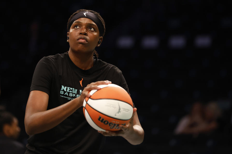 Former WNBA MVP Jonquel Jones sees the league's growth in further globalization of the game. (Photo by Sarah Stier/Getty Images)