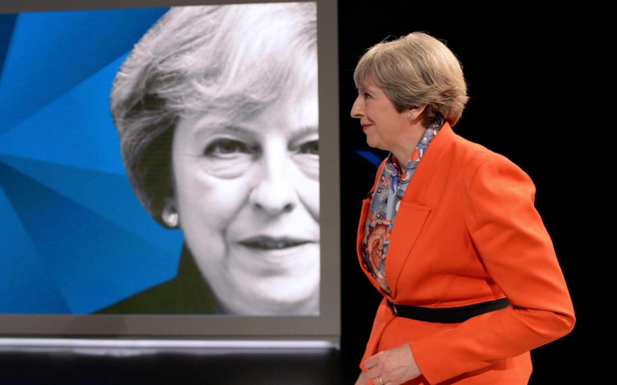 Theresa May was widely mocked on social media for the performance - REUTERS