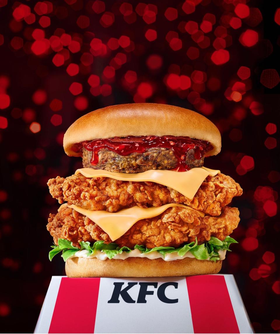 KFC's Christmas menu will be available until January 1 (KFC)